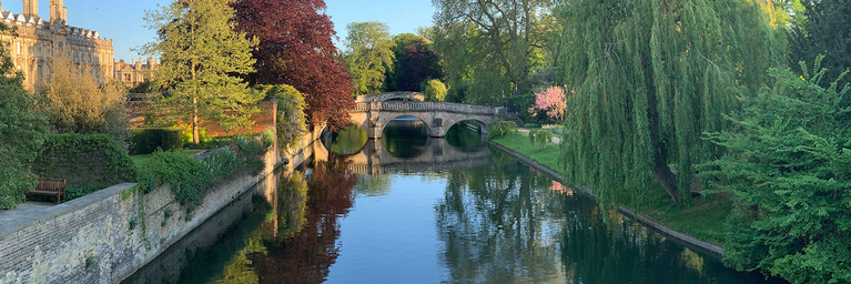 First Kanal in Cambridge an sonnigem Tag